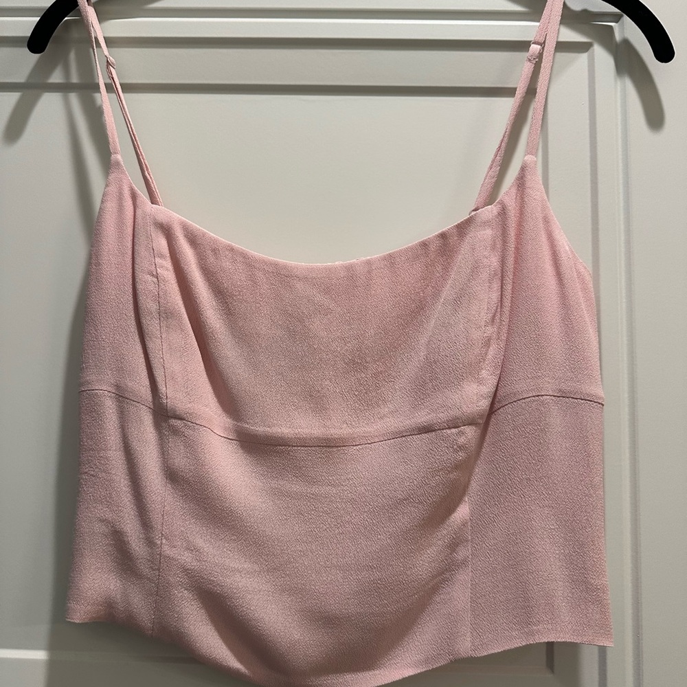 Aritzia pink crop top tank